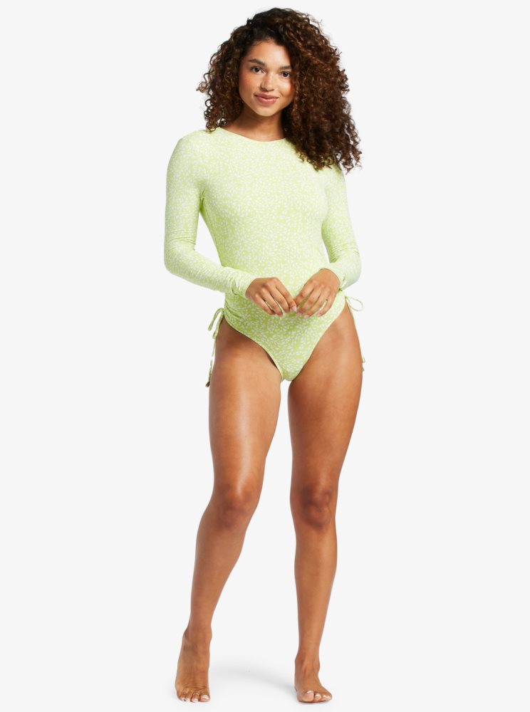 Rashguards Roxy Sunrise Tides UPF 50 Long Sleeve Swimsuit Vert Femme | SNP-46919323