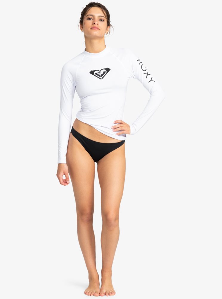 Rashguards Roxy Whole Hearted Long Sleeve UPF 50 Blanche Femme | MKS-46522413