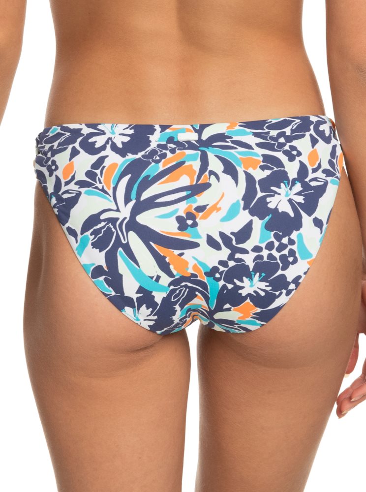 Bas De Bikini Roxy Printed Beach Classics Hipster Bleu Femme | FWM-00639257