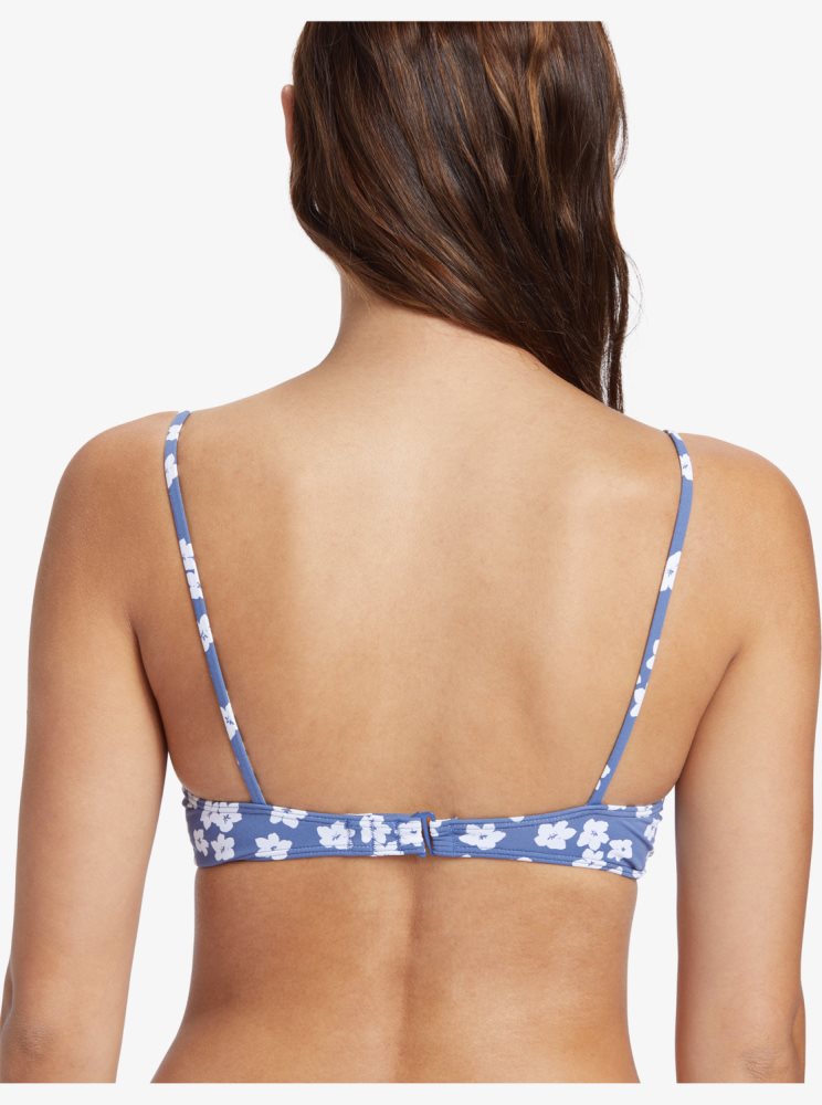 Hauts De Bikini Roxy Blumen Underwired Bralette Bleu Femme | BOF-40294591