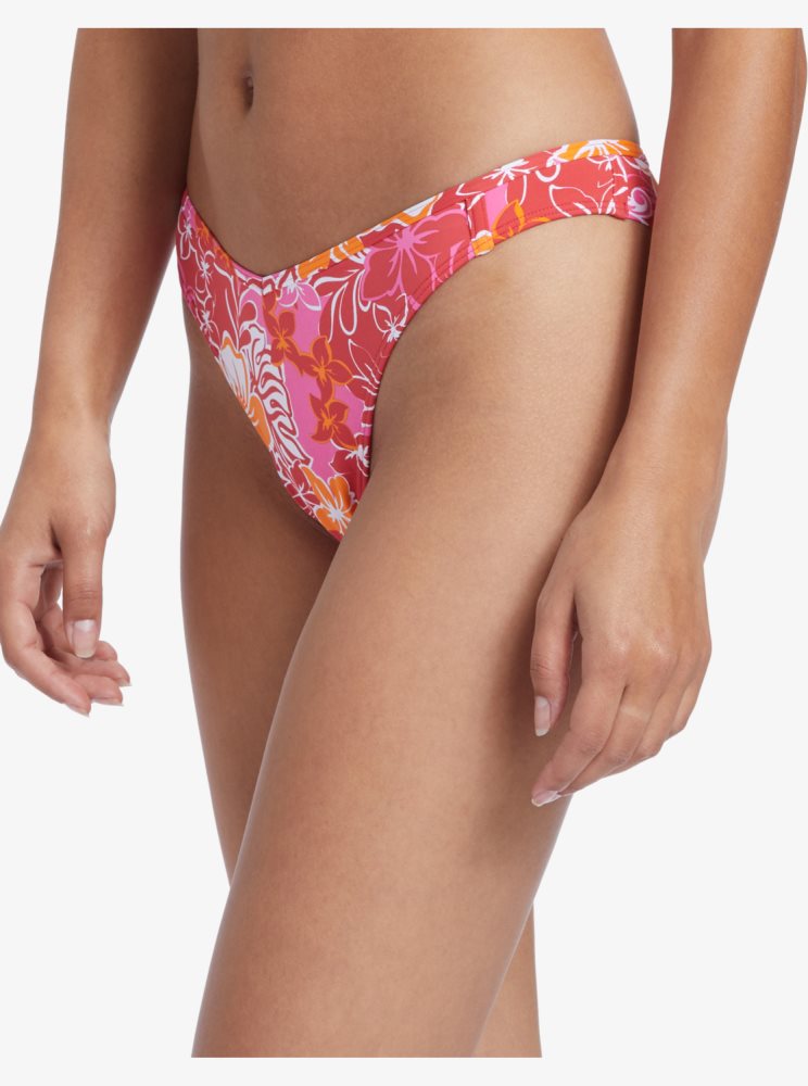 Bas De Bikini Roxy Sea Spray Cheeky Rouge Jaune Femme | IFK-88482223