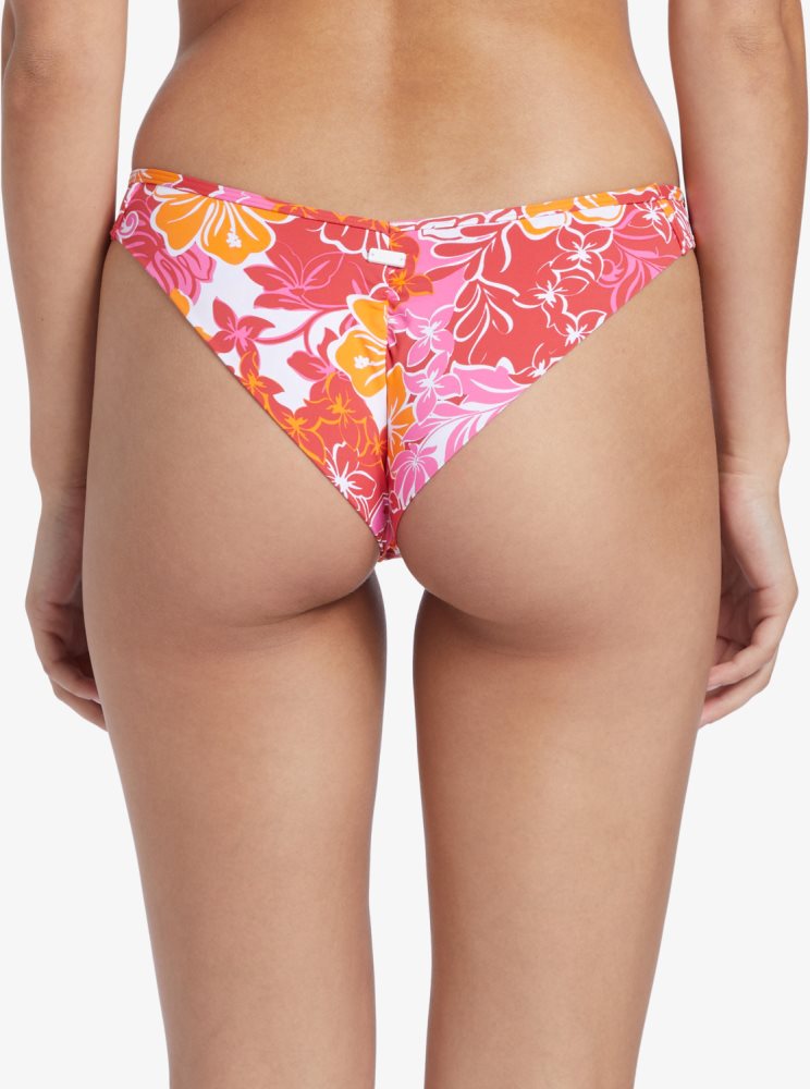 Bas De Bikini Roxy Sea Spray Cheeky Rouge Jaune Femme | IFK-88482223