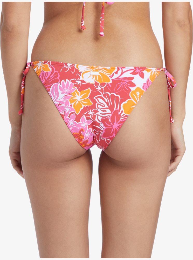 Bas De Bikini Roxy Sea Spray Tie Side Rouge Jaune Femme | QWI-91987576