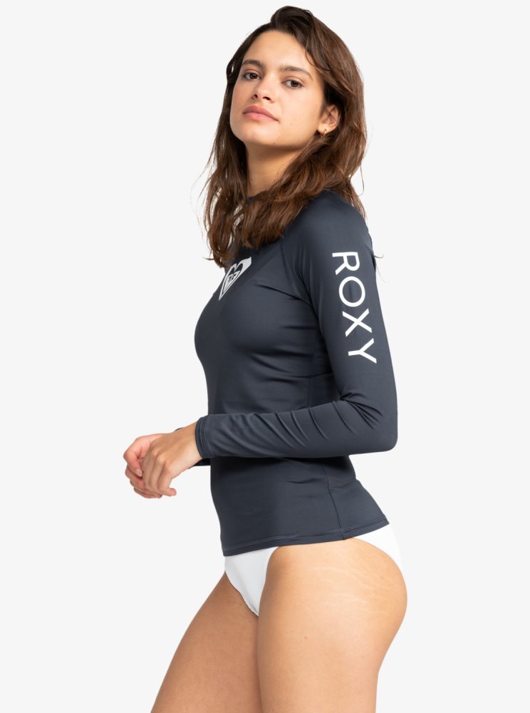 Rashguards Roxy Whole Hearted Long Sleeve UPF 50 Indigo Femme | TEW-22833752