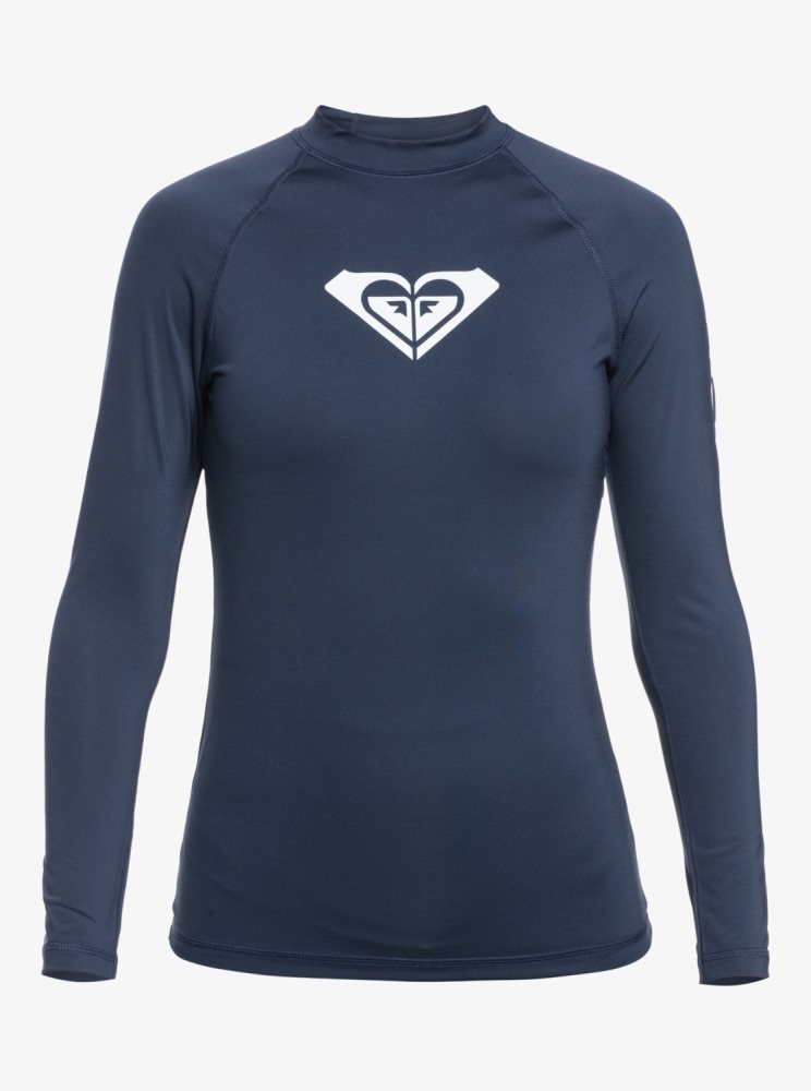 Rashguards Roxy Whole Hearted Long Sleeve UPF 50 Indigo Femme | TEW-22833752