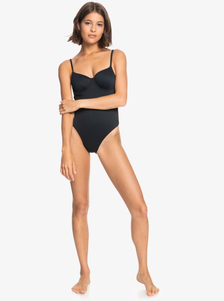 Maillots De Bain Roxy Love The Muse Grise Foncé Femme | VLJ-27848530