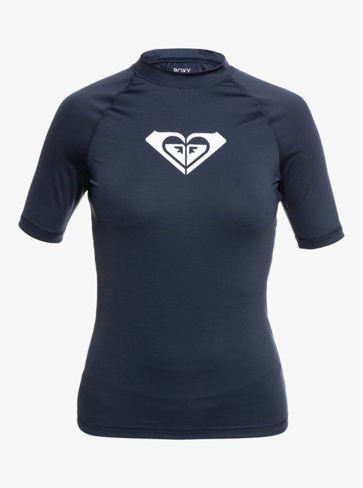 Rashguards Roxy Whole Hearted Corta Sleeve UPF 50 Indigo Femme | OCB-54924247