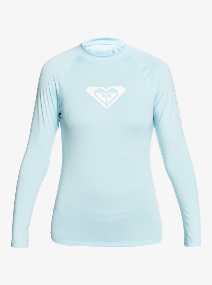 Rashguards Roxy Whole Hearted Long Sleeve UPF 50 Bleu Femme | MYS-02295969