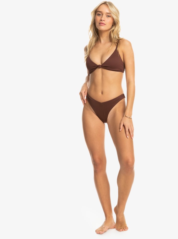 Bas De Bikini Roxy Love Cheeky Chocolat Femme | OEC-48027052