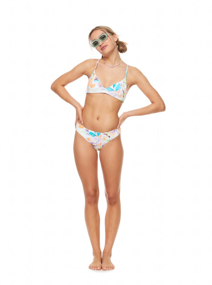 Bas De Bikini Roxy Retro Revo Reversible Hipster Blanche Femme | DFZ-67329612