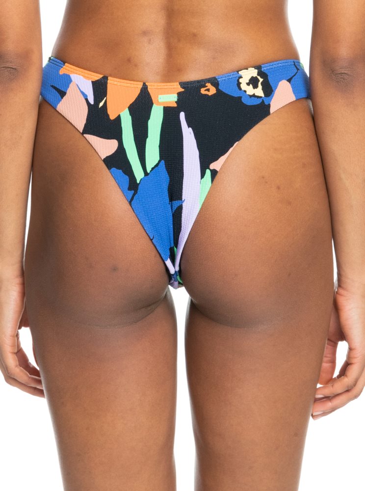 Bas De Bikini Roxy Color Jam Cheeky Grise Foncé Fleur Femme | TUF-58561240