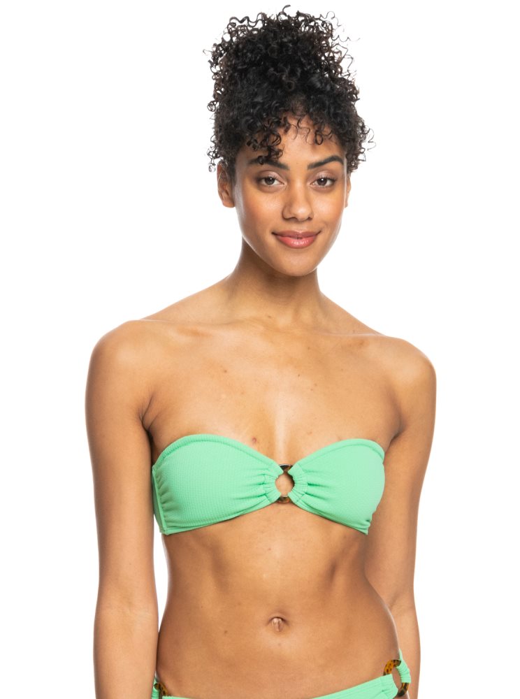 Hauts De Bikini Roxy Color Jam Bandeau Vert Femme | UFA-90234622