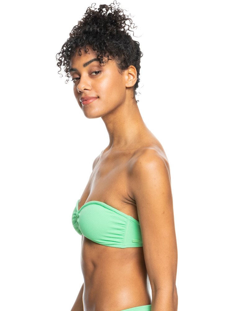 Hauts De Bikini Roxy Color Jam Bandeau Vert Femme | UFA-90234622