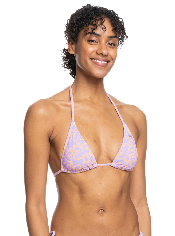 Hauts De Bikini Roxy Hawaiian Heat Elongated Triangle Orange Femme | FDJ-06938418