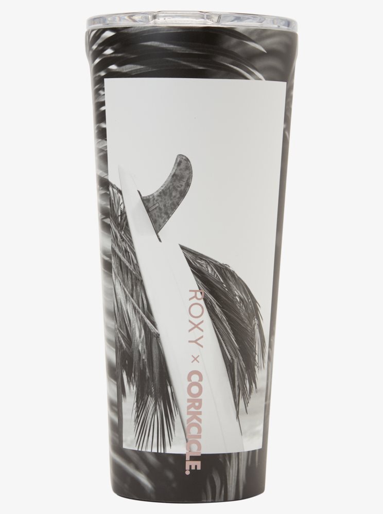 Bouteilles d'eau Roxy X Corkcicle 24 Oz Tumbler Board Palm Blanche Femme | OJQ-45586146