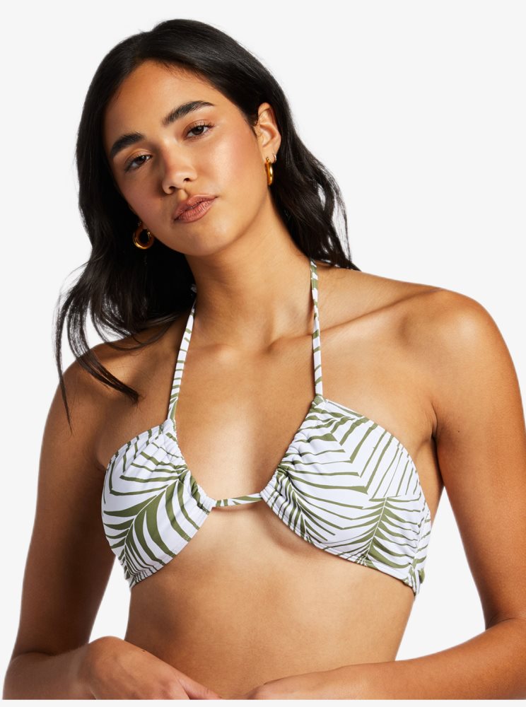 Hauts De Bikini Roxy Beach Classics Mode Triangle Vert Femme | GMM-84775249