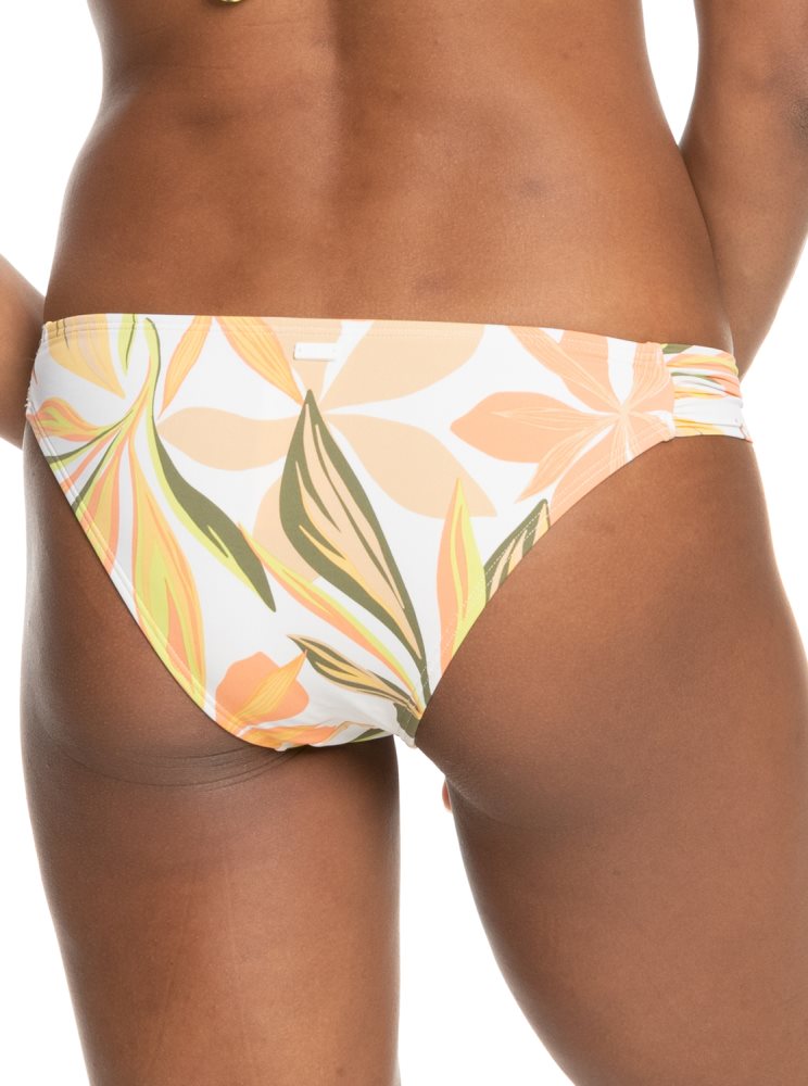 Bas De Bikini Roxy Printed Beach Classics Moderate Blanche Femme | QDQ-56161998