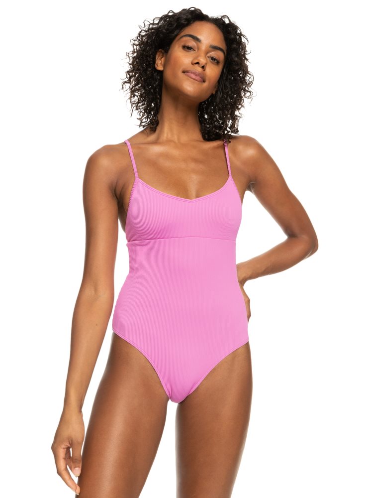 Maillots De Bain Roxy Active Rib Violette Femme | PXV-14913578