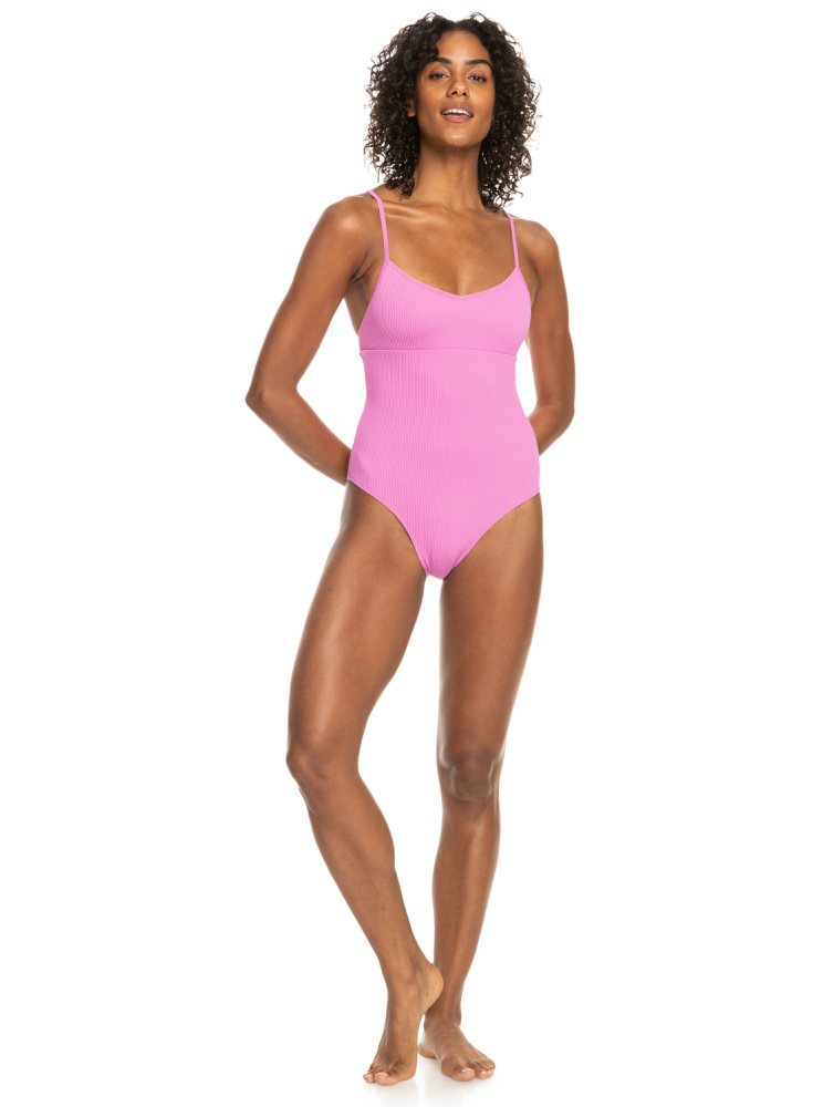 Maillots De Bain Roxy Active Rib Violette Femme | PXV-14913578