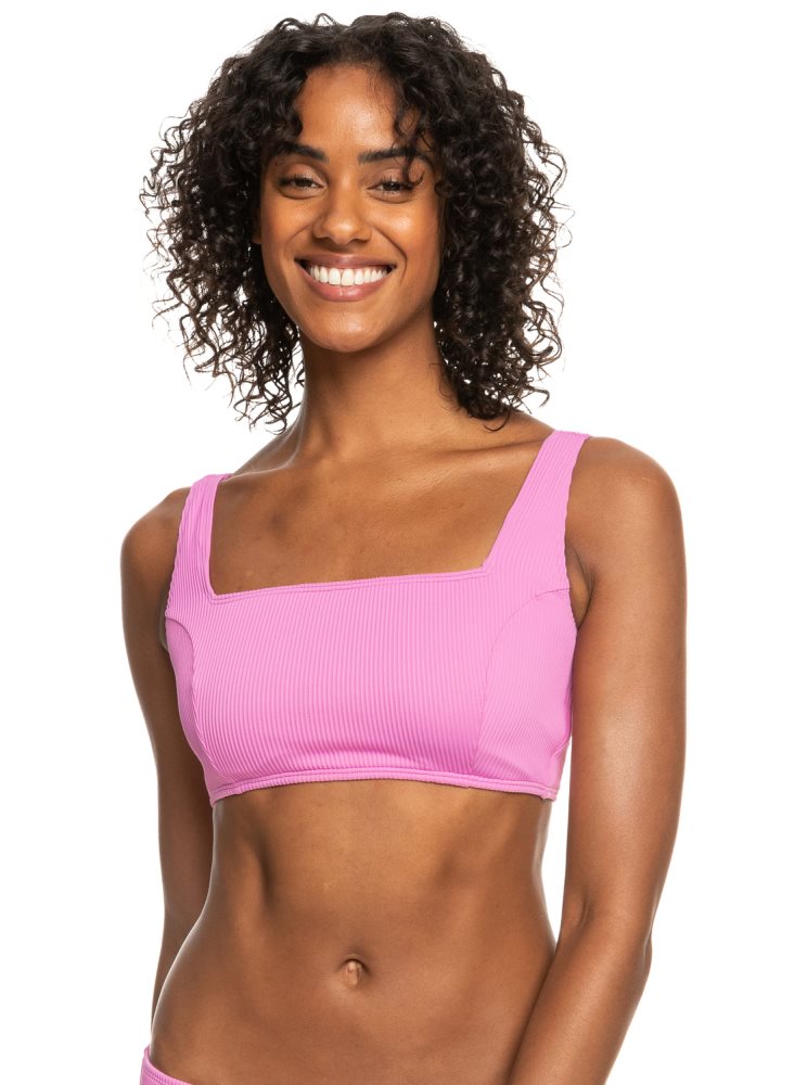 Hauts De Bikini Roxy Active Rib Bralette Violette Femme | ZDC-51388257