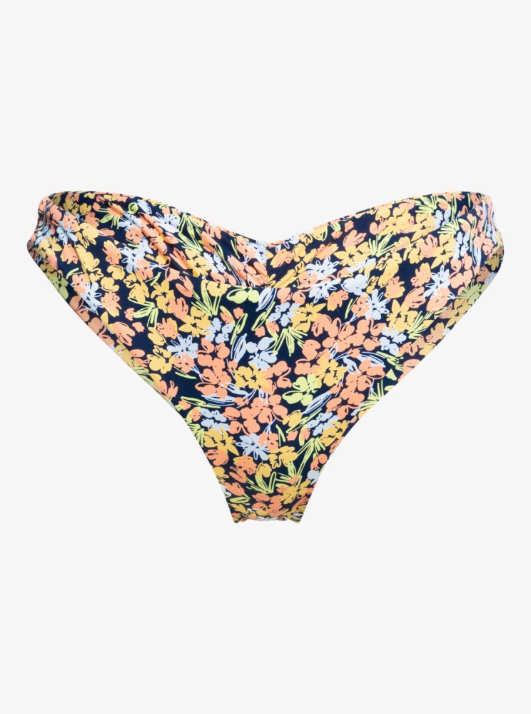 Bas De Bikini Roxy Printed Beach Classics Cheeky Indigo Femme | JQH-72426849