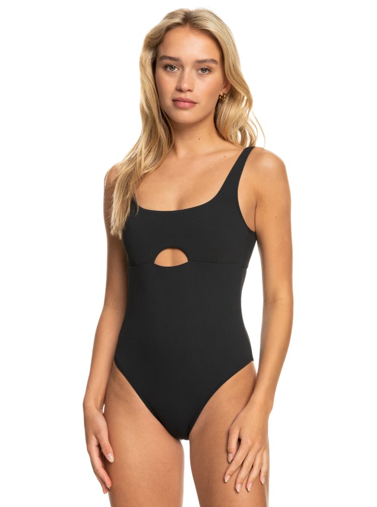 Maillots De Bain Roxy Pro The Double Line Grise Foncé Femme | GDS-35238428