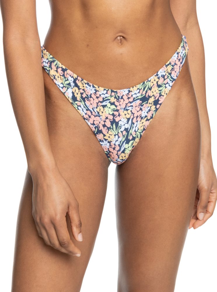 Bas De Bikini Roxy Printed Beach Classics Cheeky Indigo Femme | JQH-72426849