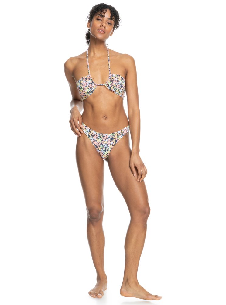 Bas De Bikini Roxy Printed Beach Classics Cheeky Indigo Femme | JQH-72426849