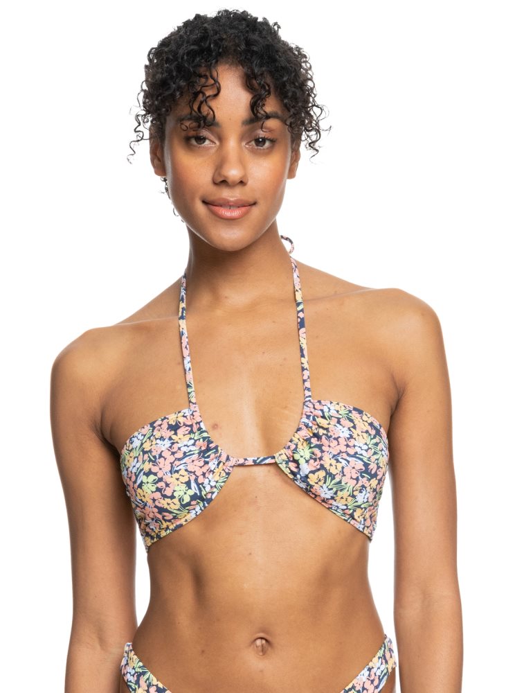 Hauts De Bikini Roxy Printed Beach Classics Triangle Indigo Femme | XUM-61724514