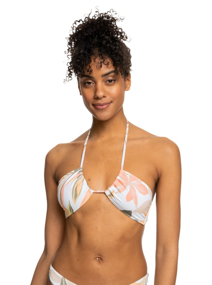 Hauts De Bikini Roxy Printed Beach Classics Triangle Blanche Femme | PBW-10168372