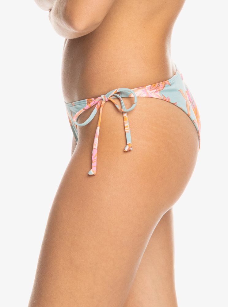 Bas De Bikini Roxy Printed Beach Classics Cheeky Bleu Femme | QPM-51748900