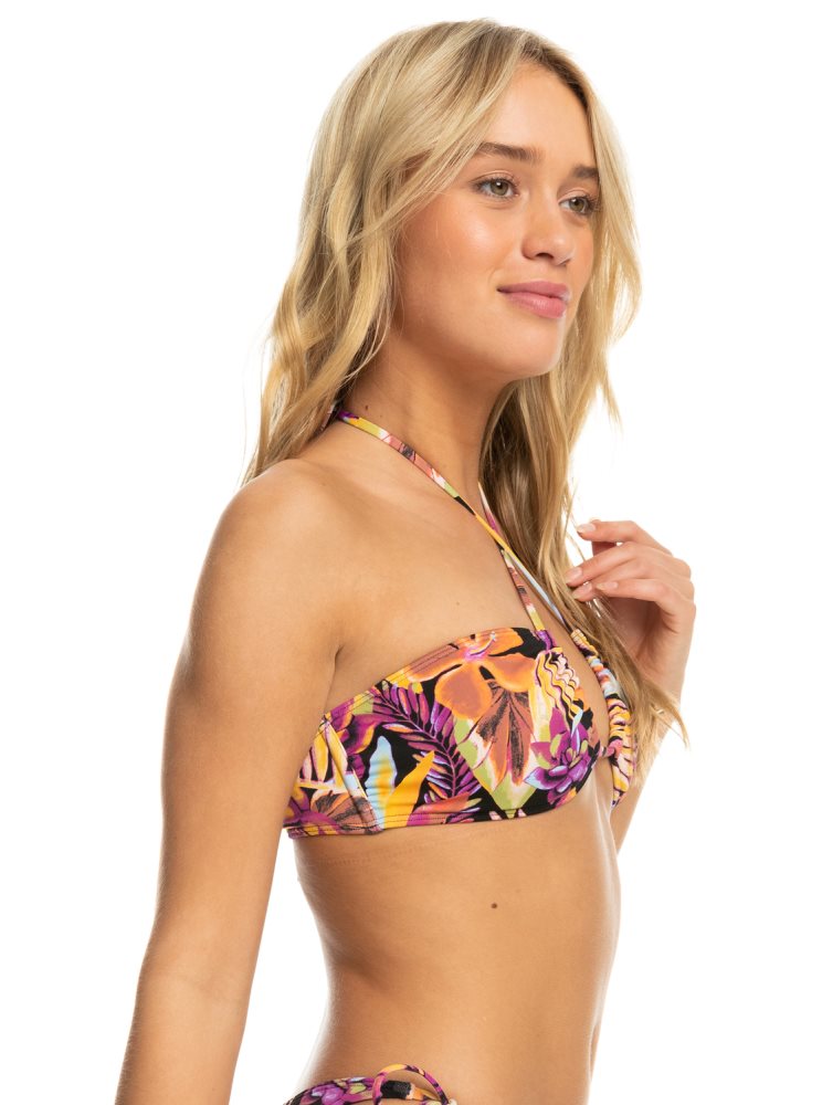 Hauts De Bikini Roxy Printed Beach Classics Triangle Grise Foncé Femme | ELT-45162312