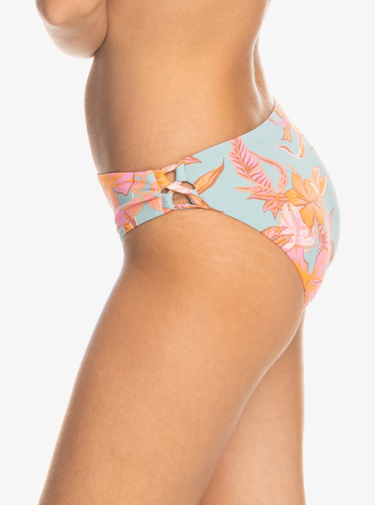 Bas De Bikini Roxy Printed Beach Classics Hipster Bleu Femme | ZLG-85132670