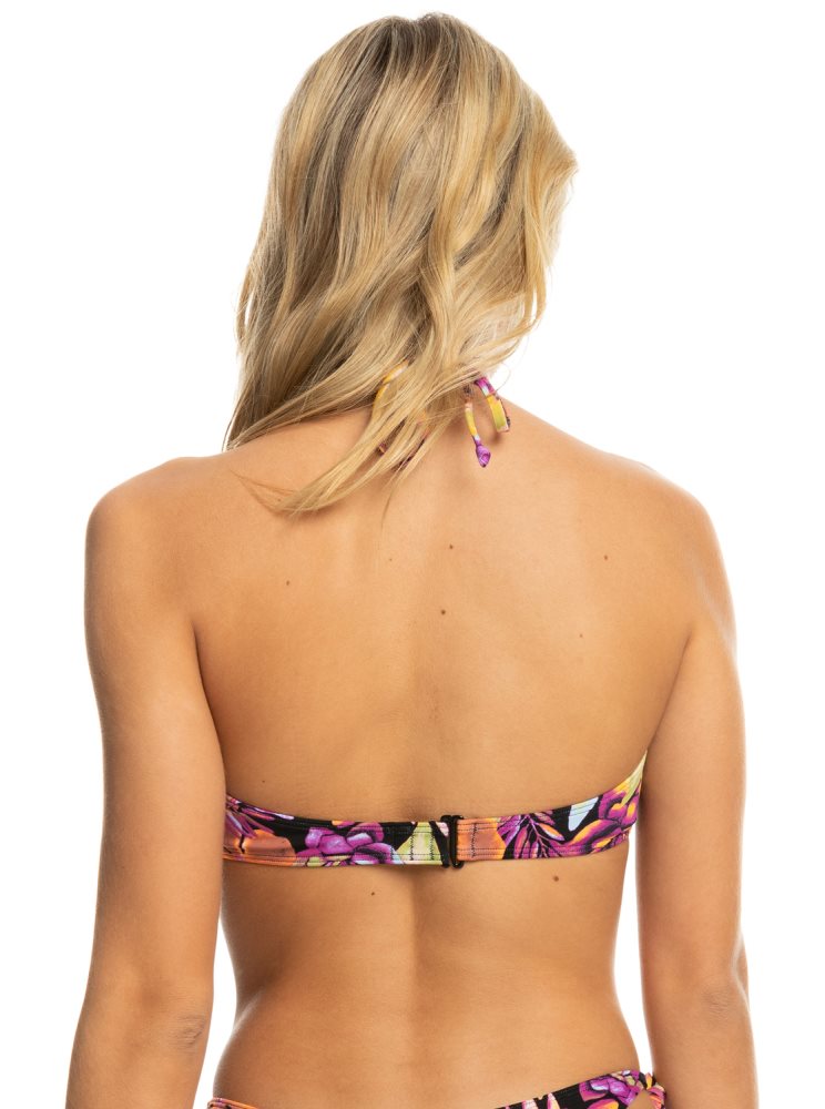 Hauts De Bikini Roxy Printed Beach Classics Triangle Grise Foncé Femme | ELT-45162312