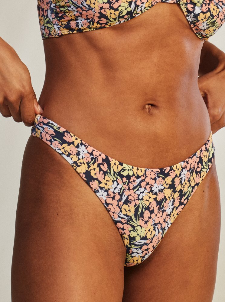 Bas De Bikini Roxy Printed Beach Classics Mini Indigo Femme | ZZD-83897624