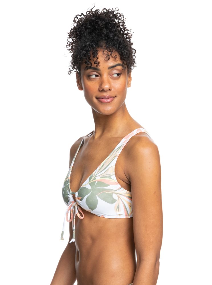 Hauts De Bikini Roxy Printed Beach Classics Bralette Blanche Femme | FAU-20710359