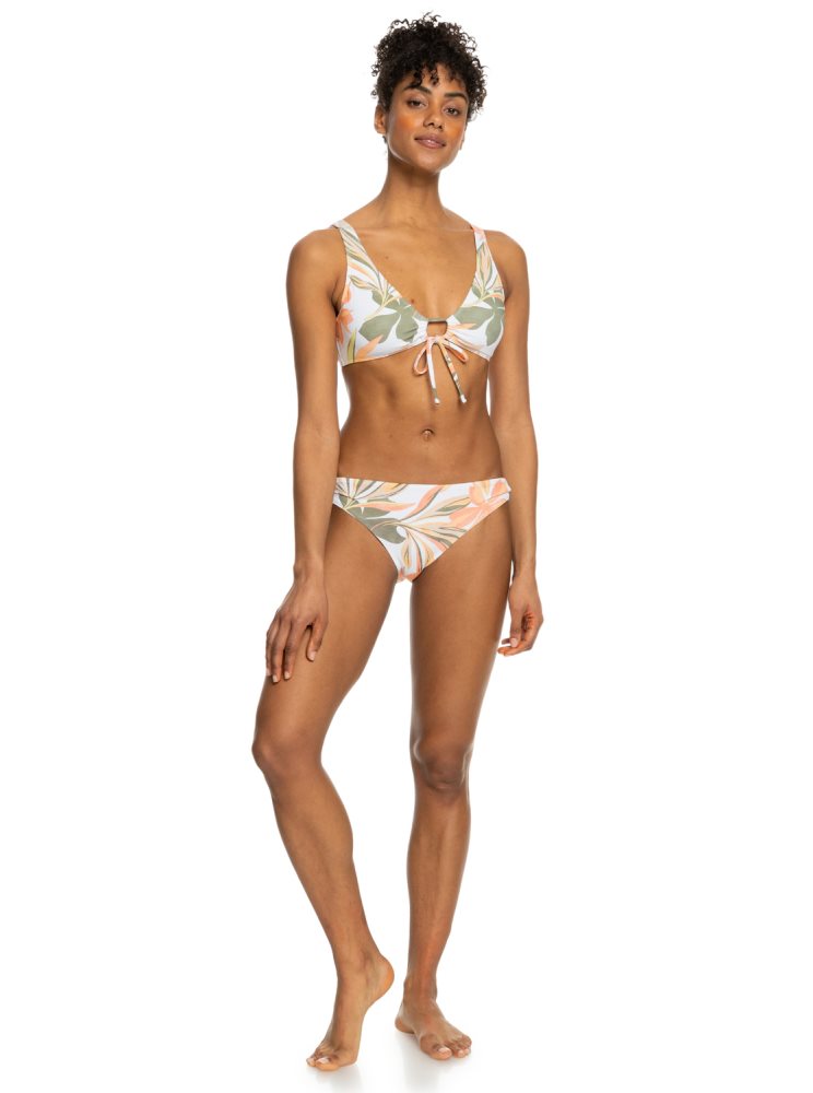 Hauts De Bikini Roxy Printed Beach Classics Bralette Blanche Femme | FAU-20710359