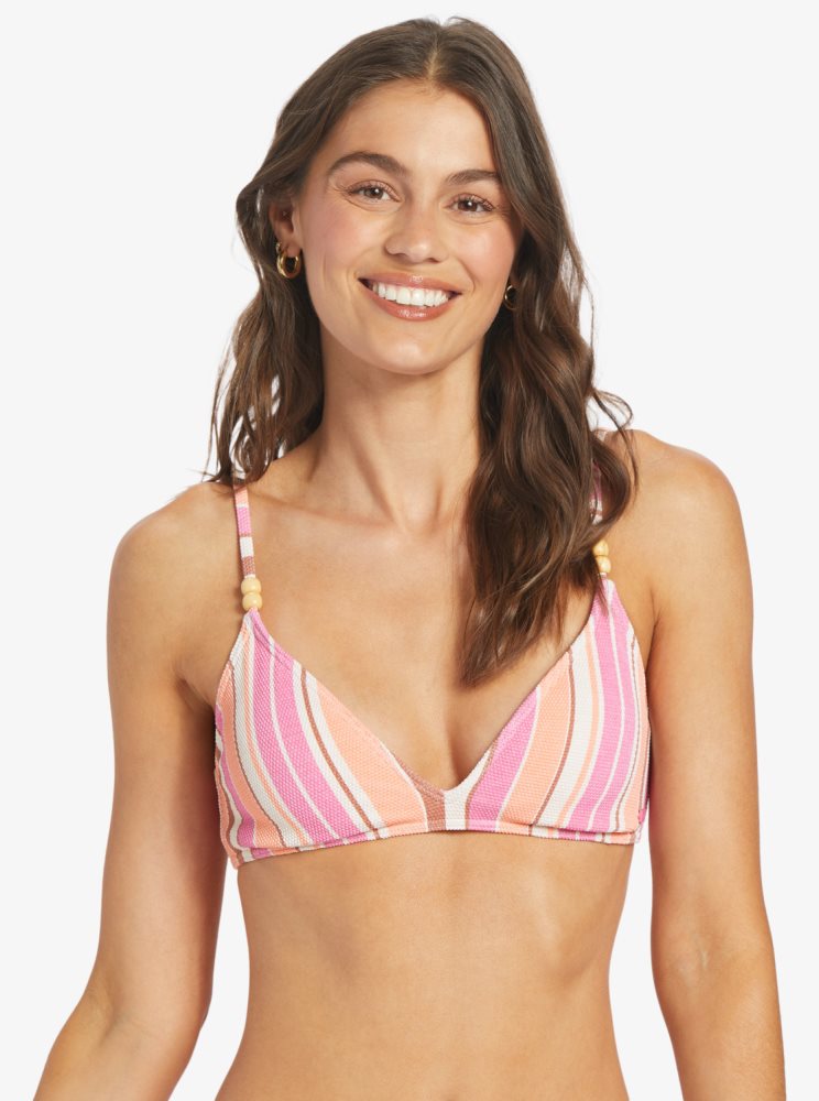 Hauts De Bikini Roxy Palm Tree Dreams Triangle Rose Stripes Femme | BEV-88103398