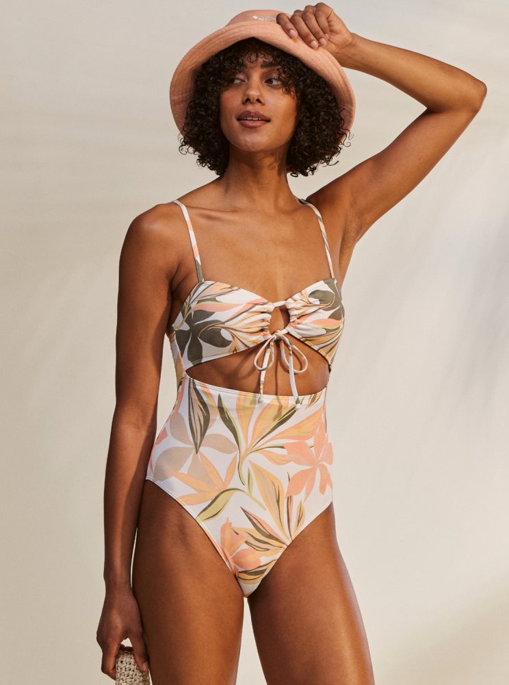 Maillots De Bain Roxy Printed Beach Classics Blanche Femme | LDM-78474965