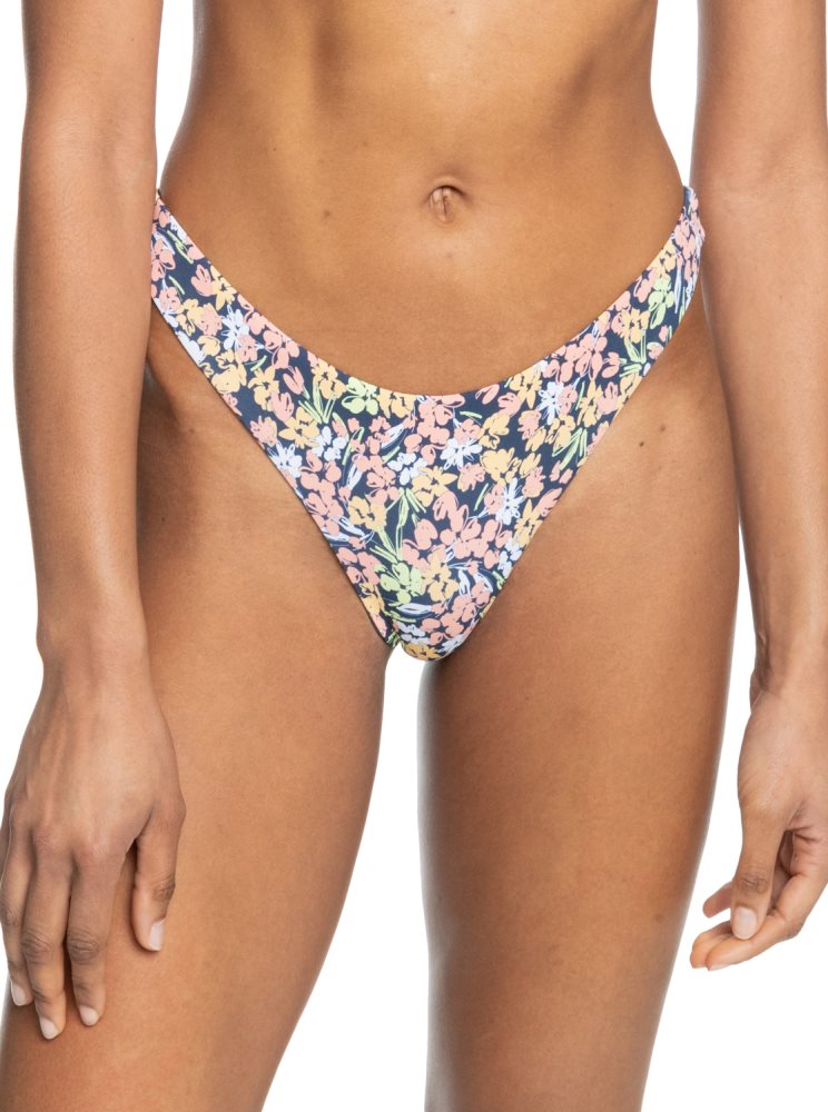 Bas De Bikini Roxy Printed Beach Classics Mini Indigo Femme | ZZD-83897624