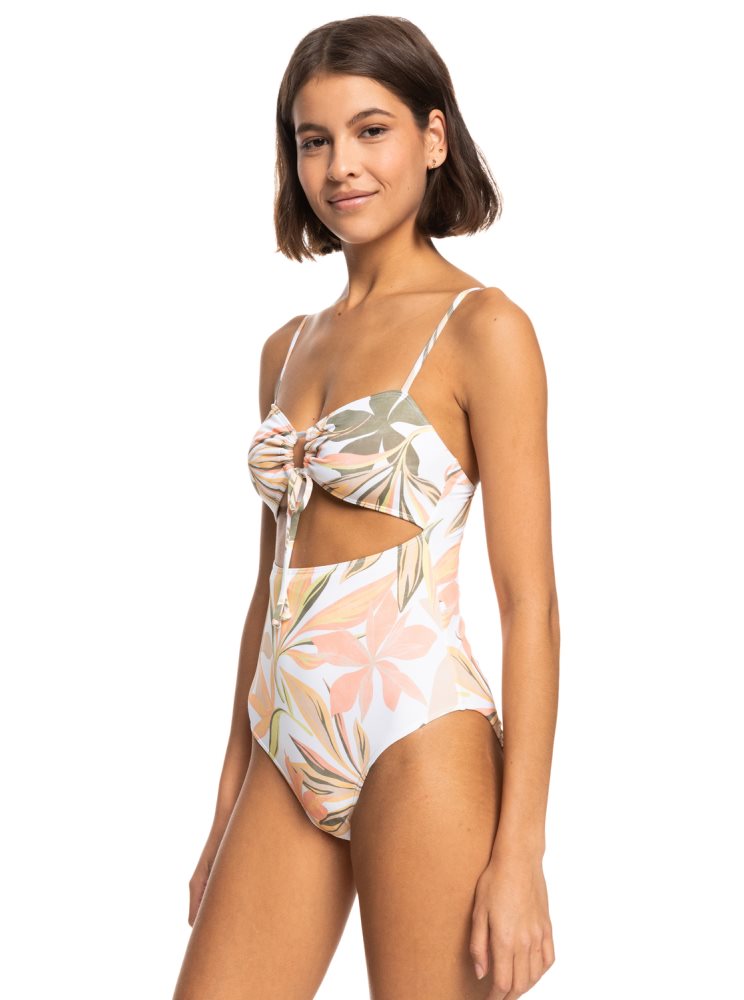 Maillots De Bain Roxy Printed Beach Classics Blanche Femme | LDM-78474965