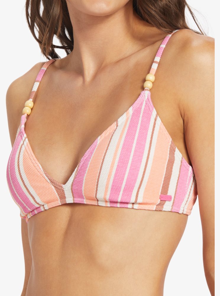 Hauts De Bikini Roxy Palm Tree Dreams Triangle Rose Stripes Femme | BEV-88103398