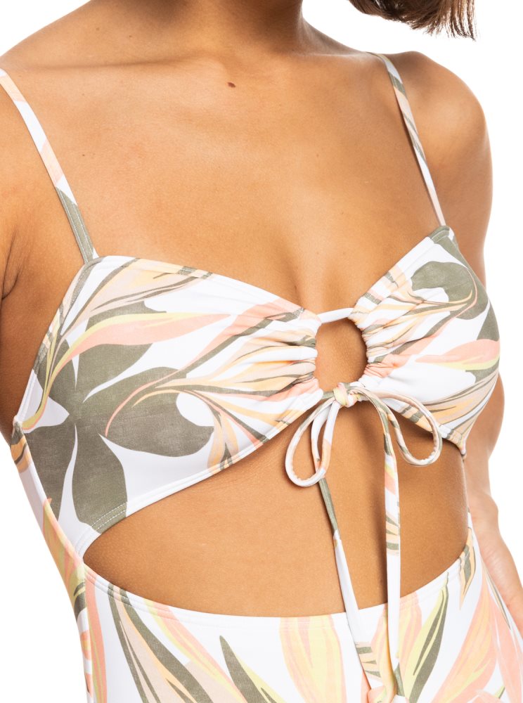 Maillots De Bain Roxy Printed Beach Classics Blanche Femme | LDM-78474965