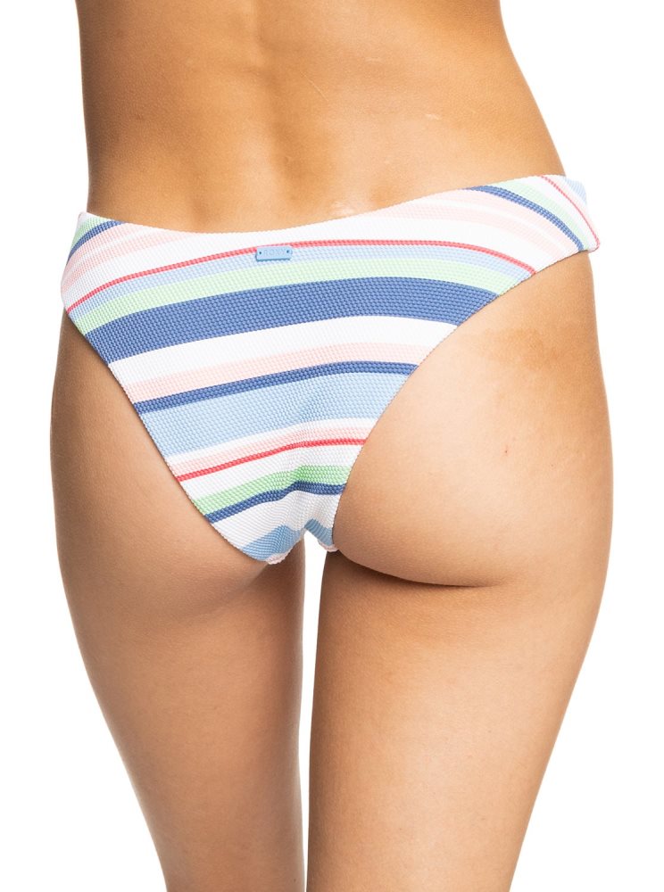 Bas De Bikini Roxy Line Up Cheeky High Leg Blanche Femme | GCX-24466665