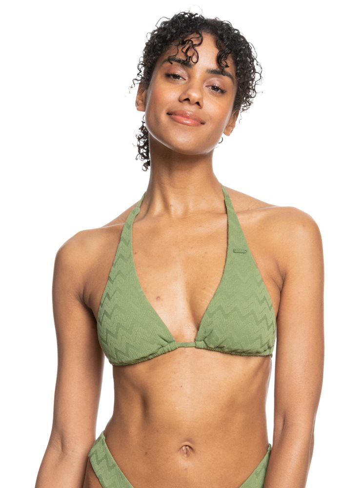 Hauts De Bikini Roxy Current Coolness Elongated Triangle Vert Olive Vert Femme | WTH-92021440