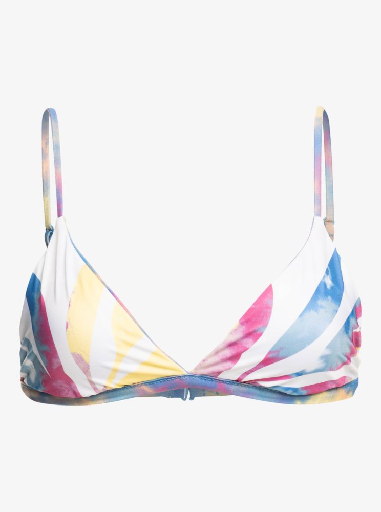 Hauts De Bikini Roxy POP SURF Reversible Fixed Triangle Bleu Femme | XED-02167810