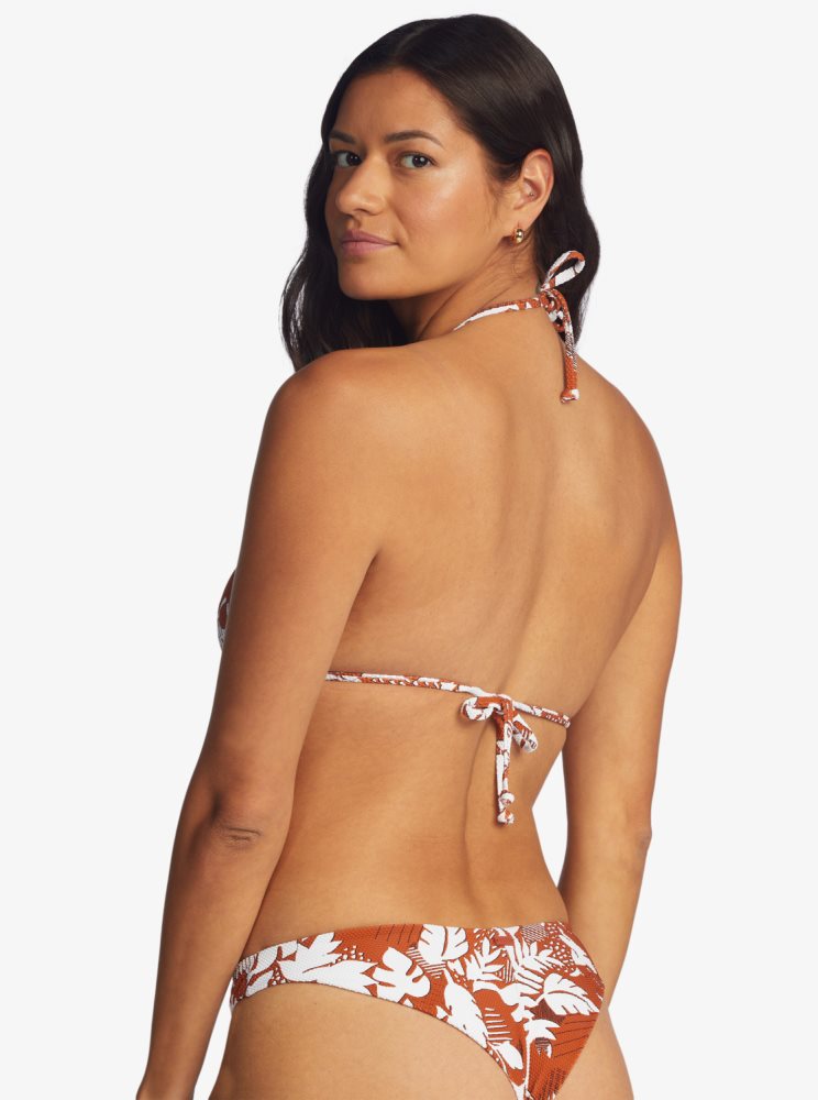 Hauts De Bikini Roxy Endless Swell Elongated Tiki Triangle Blanche Rouge Femme | IIR-19930841