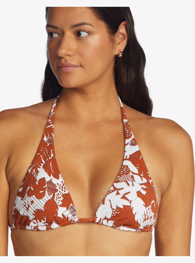 Hauts De Bikini Roxy Endless Swell Elongated Tiki Triangle Blanche Rouge Femme | IIR-19930841