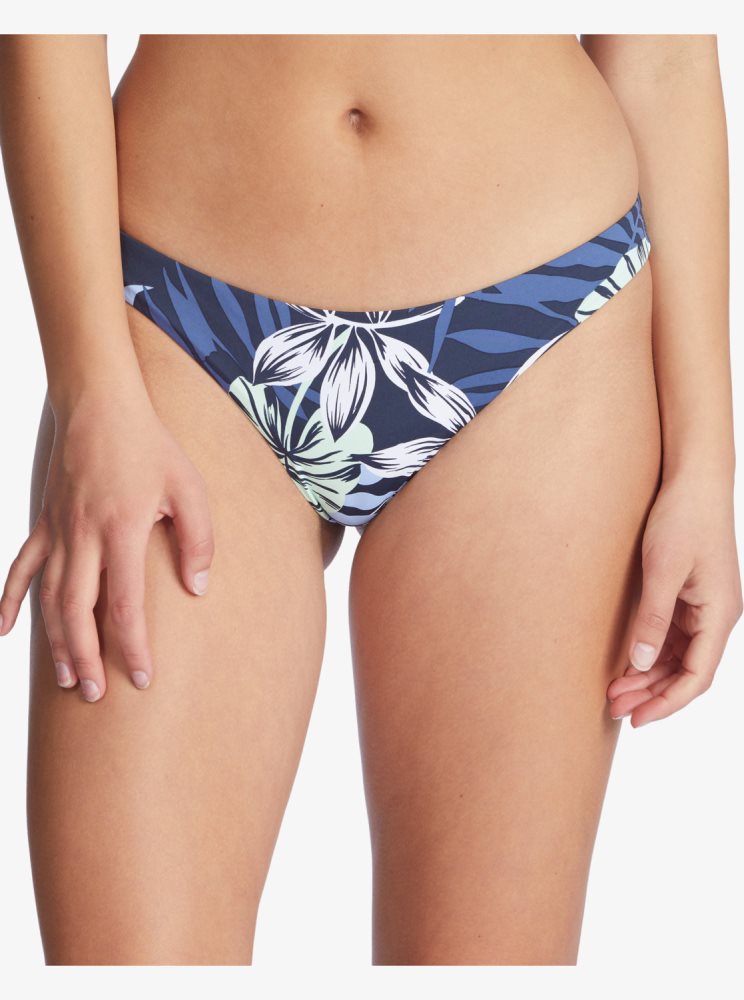 Bas De Bikini Roxy Printed Beach Classics Cheeky Indigo Femme | VMB-70100200