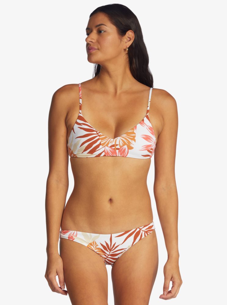 Bas De Bikini Roxy Printed Beach Classics Cheeky Blanche Femme | WAJ-28141288